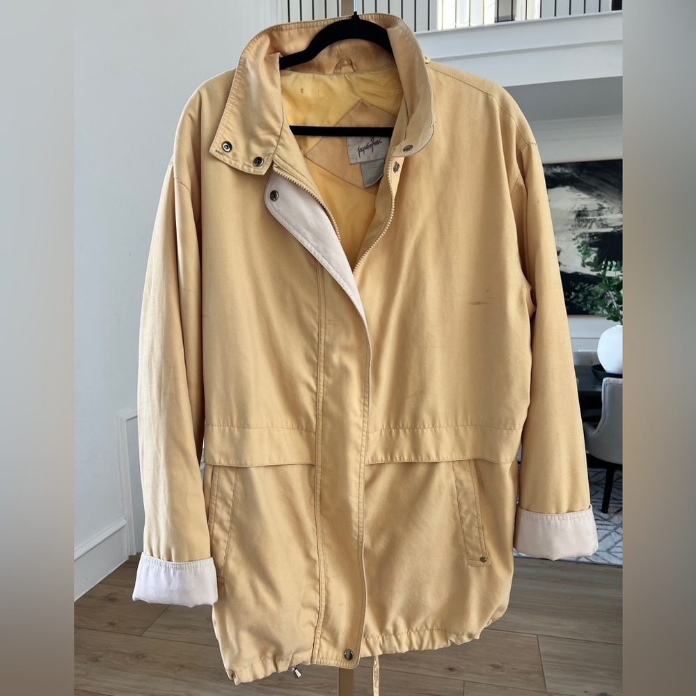 Vintage Parka Spring Coat in Light Yellow